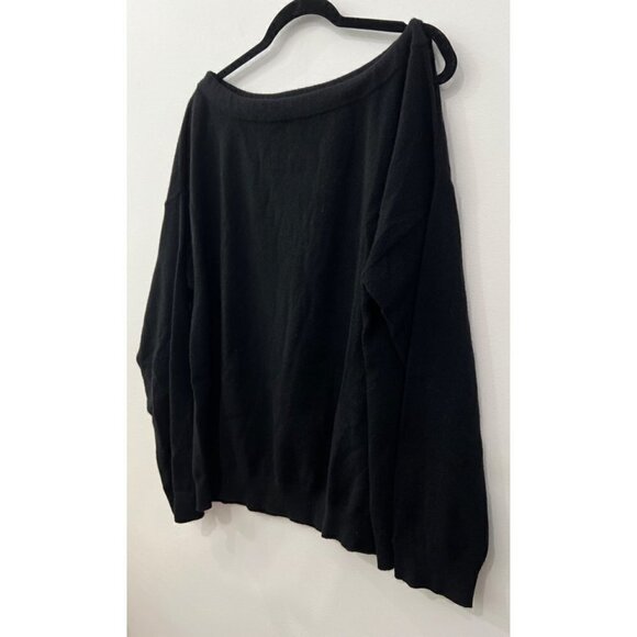 NWOT Vince Size L 100% Cashmere Cold Shoulder Tunic - Black MSRP $234 - Picture 7 of 12